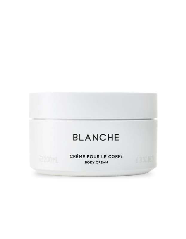 Blanche Body Cream: White jar of Blanche body cream, 200ml