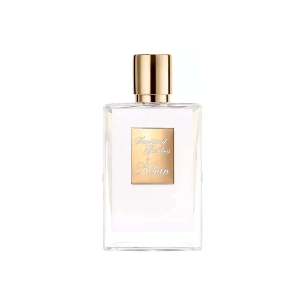 Kilian Sunkissed Goddess Eau de Parfum bottle with gold accents and label