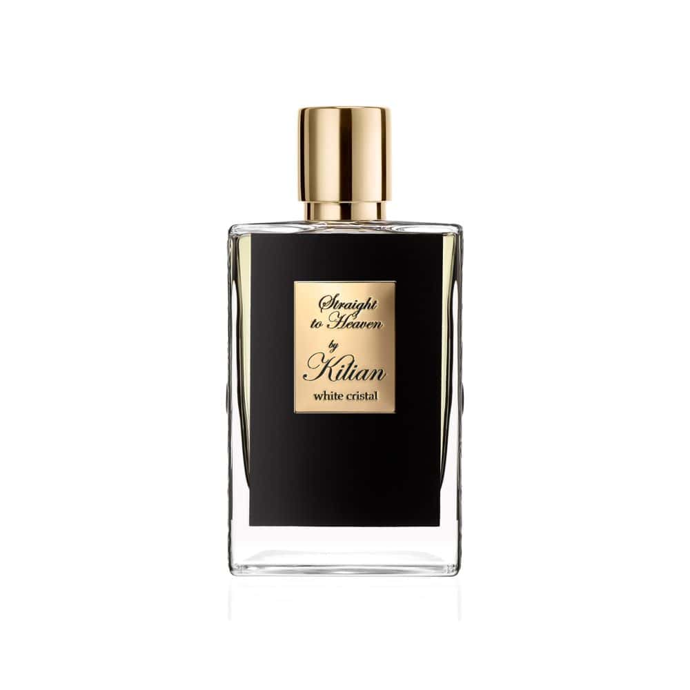 Kilian Straight to Heaven White Cristal Eau de Parfum bottle with gold cap
