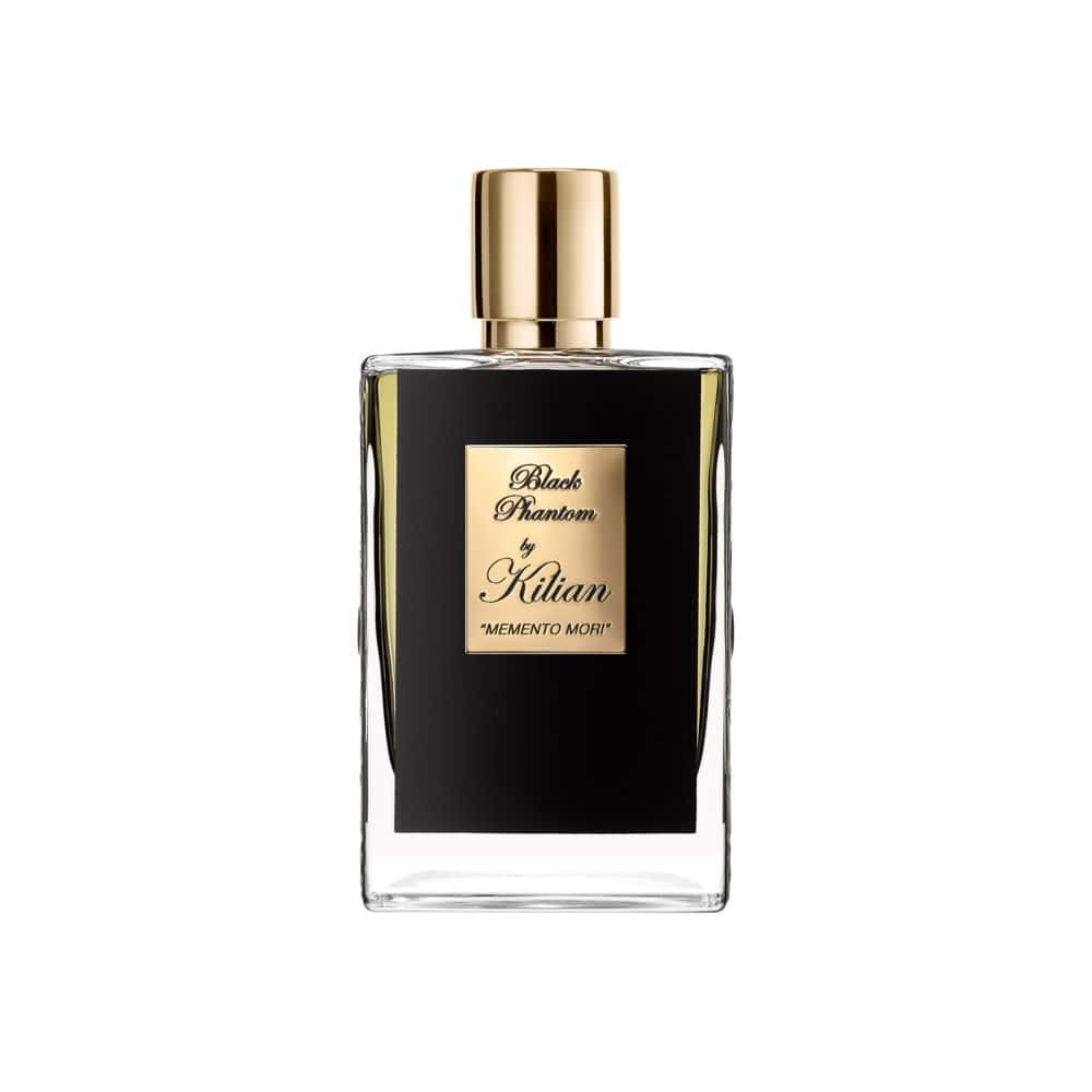 Kilian Black Phantom Eau de Parfum bottle with gold cap and black label