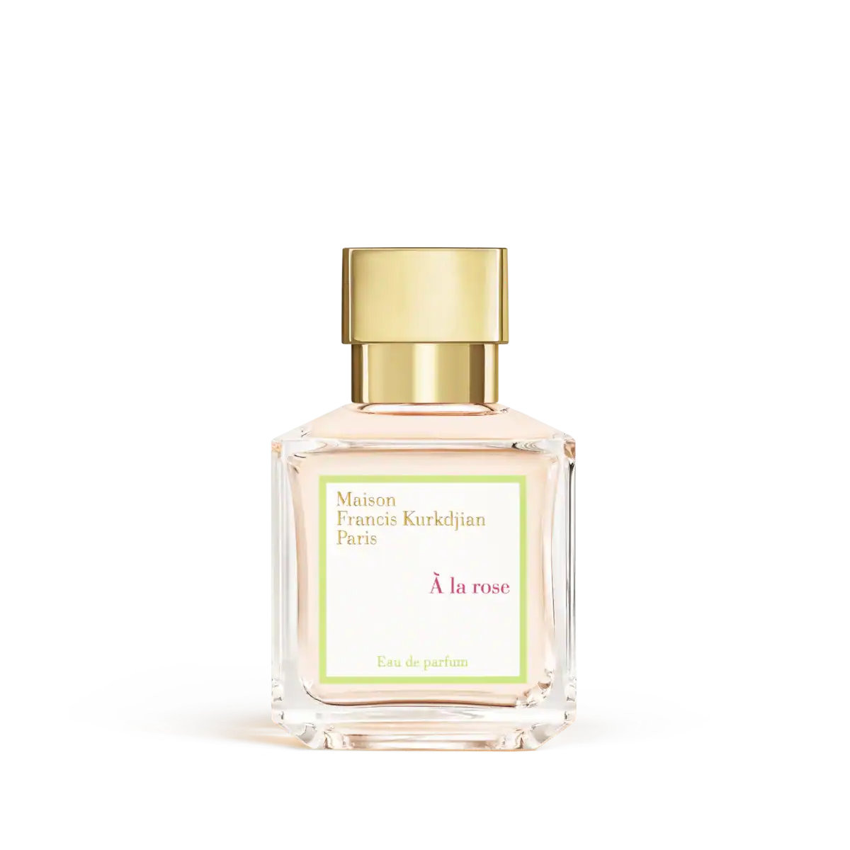 Maison Francis Kurkdjian À la rose Eau de Parfum bottle with gold cap