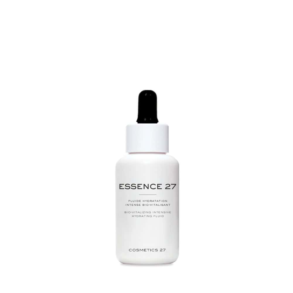 Essence 27 Bio-Vitalizing Intensive Hydrating Fluid in a white dropper bottle