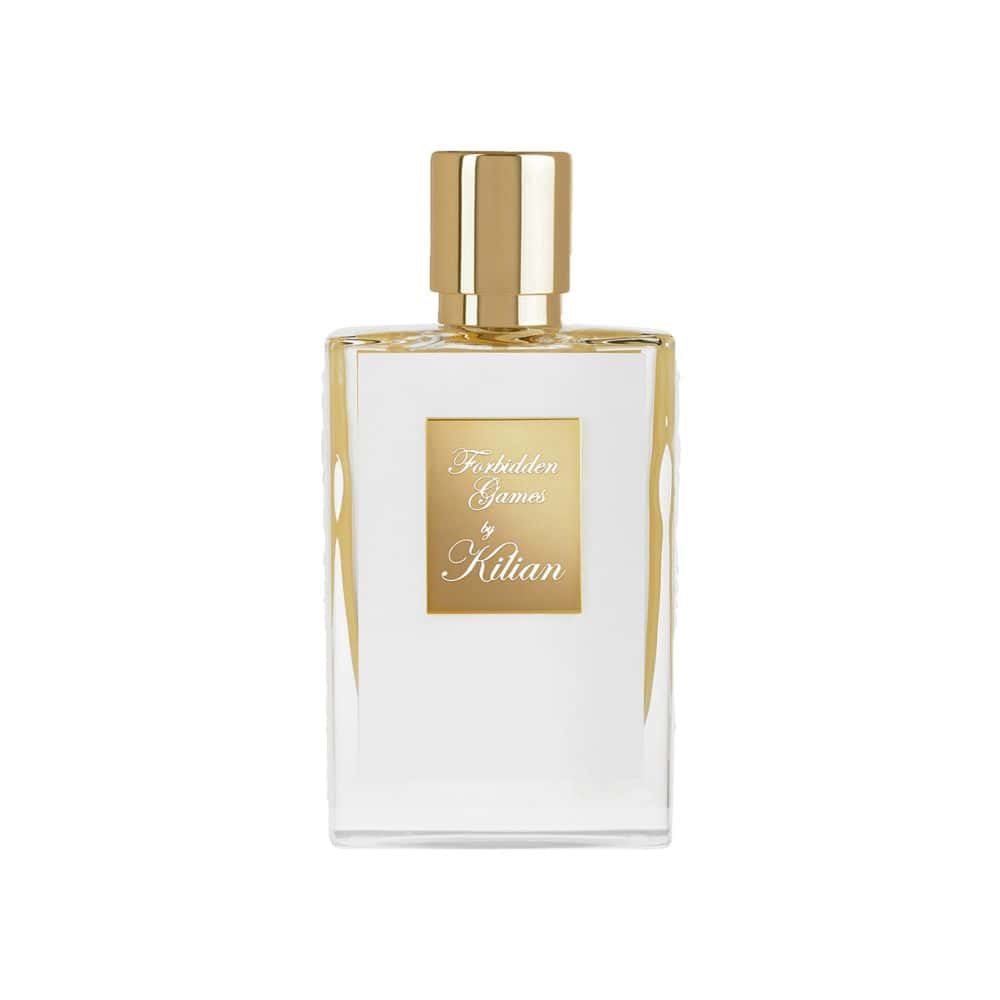 Kilian Forbidden Games Eau de Parfum bottle with gold cap and label