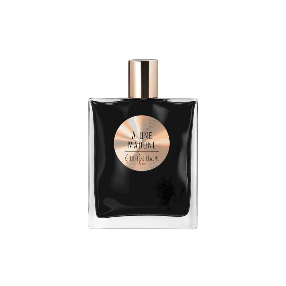 Pierre Guillaume À une Madone Eau de Parfum, dark glass bottle with gold cap and label
