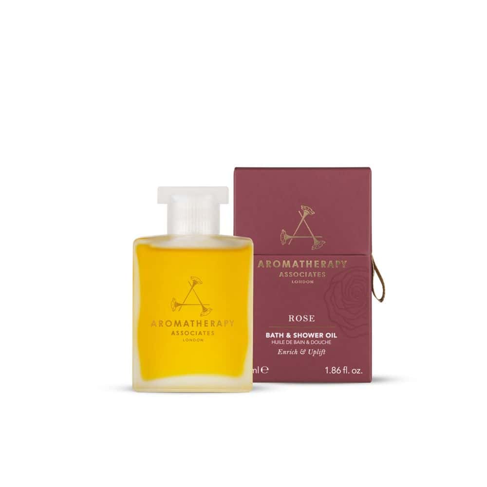 Aromatherapy Associates Rose Bath & Shower Oil bottle and box