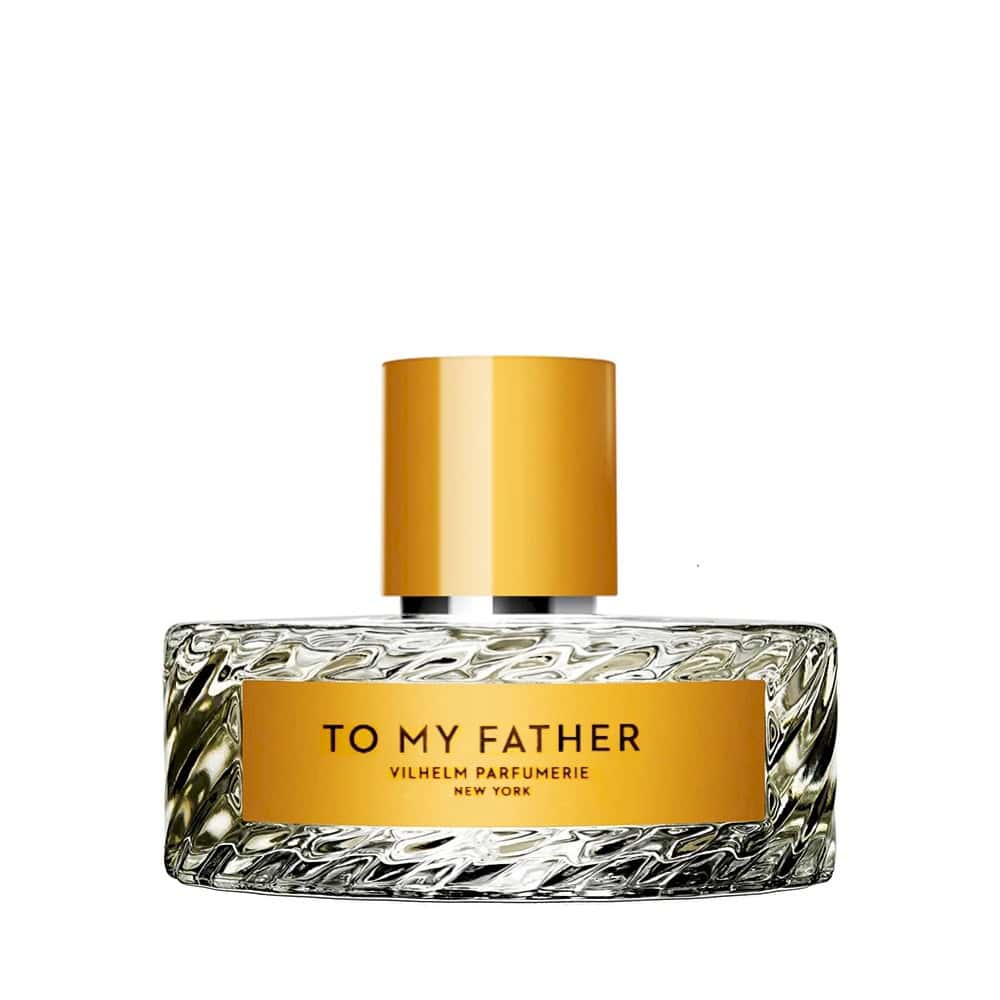 Vilhelm Parfumerie To My Father Eau de Parfum, amber citrus scent in textured glass bottle