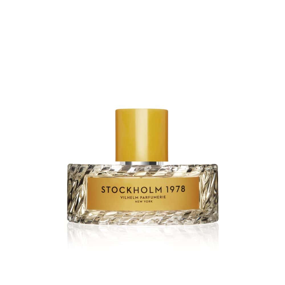 Vilhelm Parfumerie Stockholm 1978 Eau de Parfum bottle with golden cap and textured glass