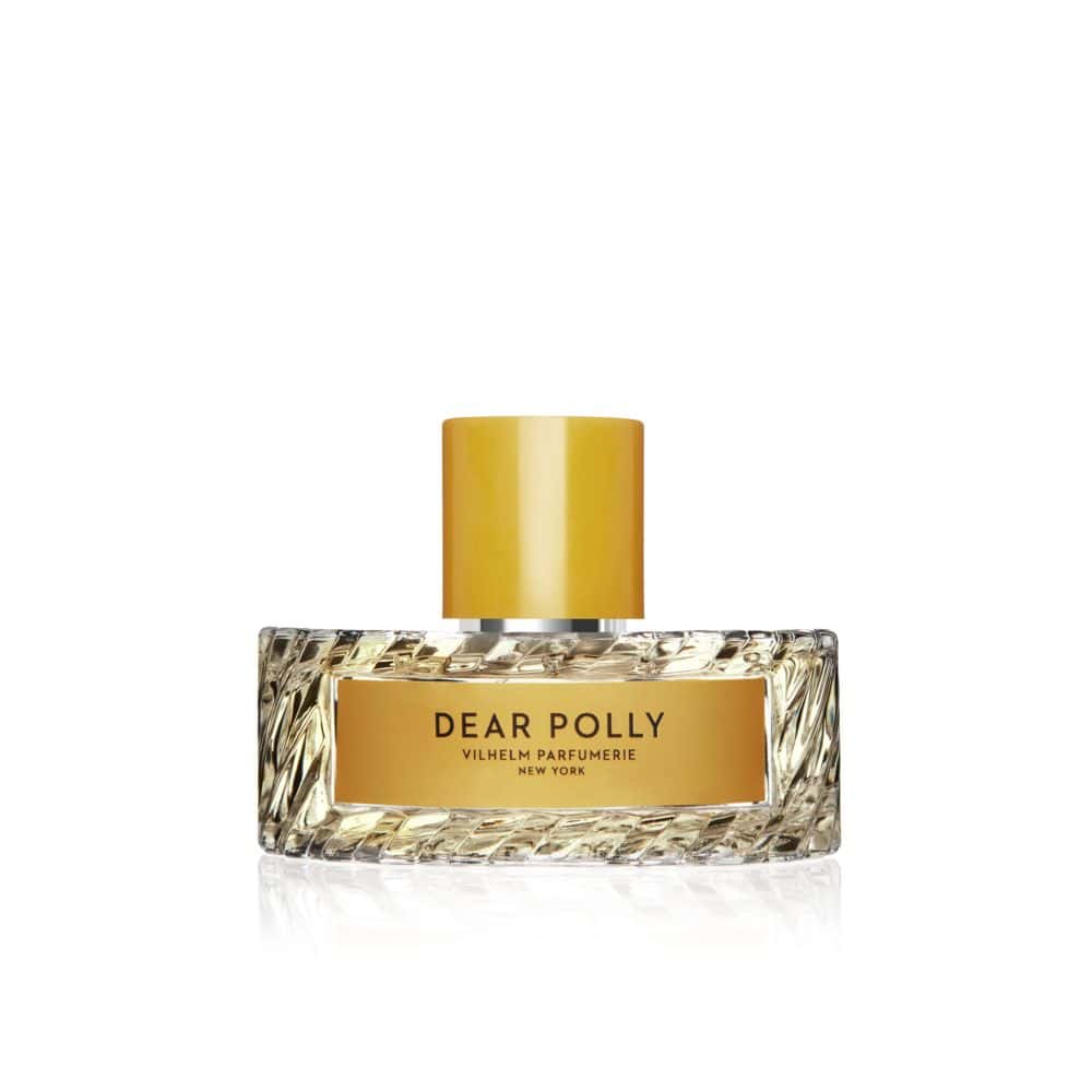 Vilhelm Parfumerie Dear Polly Eau de Parfum bottle with yellow cap and textured glass