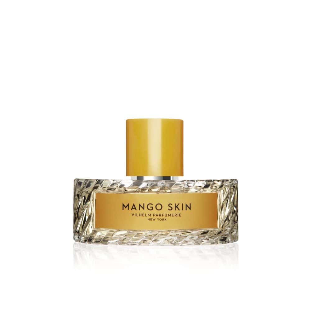 Vilhelm Parfumerie Mango Skin Eau de Parfum bottle with yellow cap and textured glass