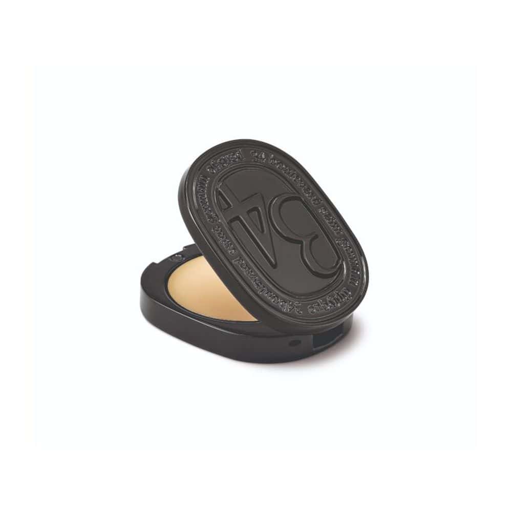 34 Solid Perfume compact with black embossed lid