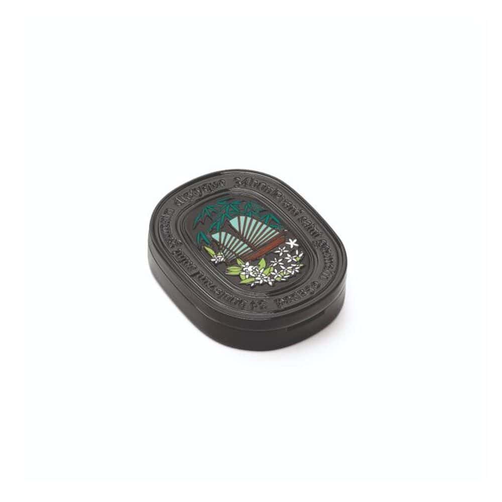 Do Son Solid Perfume compact with fan and floral motif